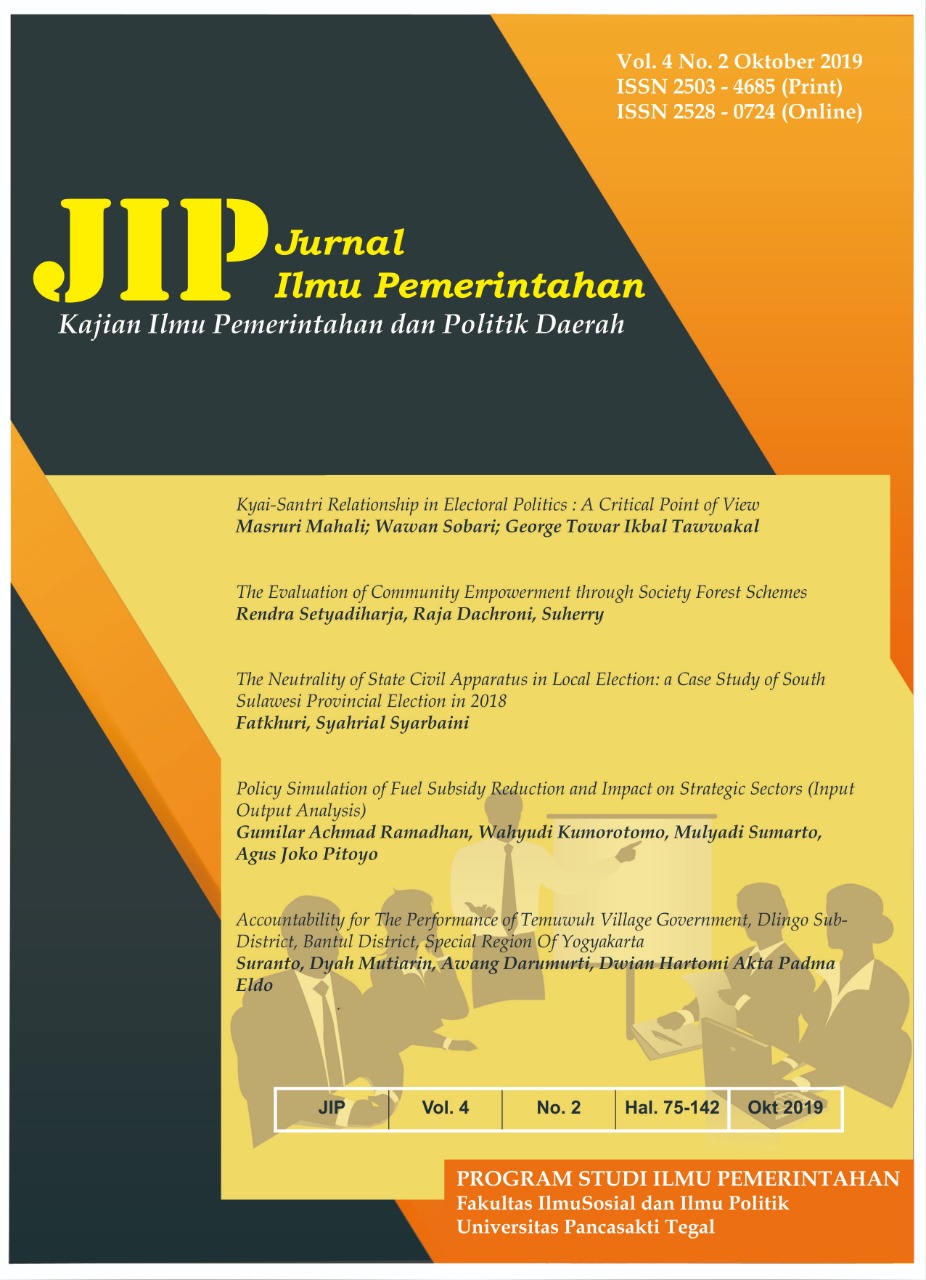 Kyai-Santri Relationship in Electoral Politics : A Critical Point of View | JIP (Jurnal Ilmu ...
